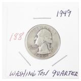 1949 Washington Quarter Silver Coin