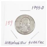 1949-D Washington Quarter Silver Coin