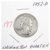 1952-D Washington Quarter Coin