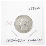 1954-D Washington Quarter Coin