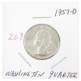 1957-D Washington Silver Quarter