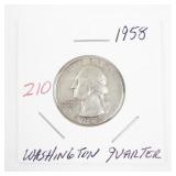 1958 Washington Quarter Coin