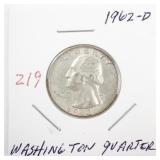 1962-D Washington Quarter Coin