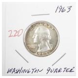 1963 Washington Quarter Coin