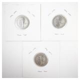 Set of 3 1920 Mercury Dimes 1920-S 1920-D 1920 US Silver Coins