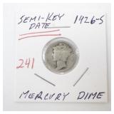 1926-S Mercury Dime Semi-Key Date US Silver Coin