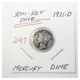 1931-D Mercury Dime Semi-Key Date
