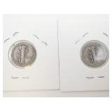 Lot of 2 1934 Mercury Dimes - 1934 and 1934-D
