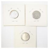 Set of 3 Roosevelt Dimes 1955, 1955-D and 1955-S