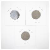 Collection of 3 Liberty V Nickels 1883 No Cents, 1897, 1899