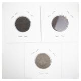 Set of 3 Nickels: 1911, 1912, and 1912-D Liberty V Nickels