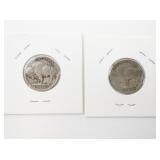 1917 and 1918 Buffalo Nickel Coins Set