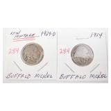 1924 and 1924-D Buffalo Nickels