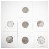 Set of 7 Buffalo Nickels 1936-1937 Mixed Mint Marks