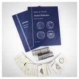 Jefferson Nickel Starter Set with 2 Empty Albums, Rolls, and 20 Loose Coins