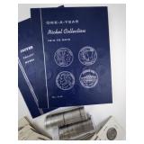 Jefferson Nickel Starter Set with 2 Empty Albums, Rolls, and 20 Loose Coins