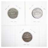 Set of 3 Silver War Nickels 1944-P, 1944-D, 1944-S
