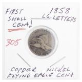 1858 Flying Eagle Cent Copper Nickel Large Letters