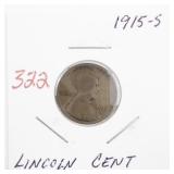 1915-S Lincoln Wheat Cent Penny