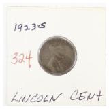 1923-S Lincoln Wheat Cent Penny