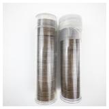 Lot of 2 Rolls of Lincoln Wheat Pennies Mixed Dates
