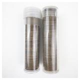 2 Rolls of Teens-Fourties Circulated Coins in Plastic Tubes