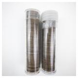 Two Rolls of Mixed US Coins from the 1910s to 1940s