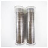 Lot of 2 Rolls of Coins in Plastic Tubes