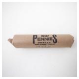 Roll of 1943 Lincoln Wheat STEEL Pennies in Paper Roll
