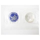 1972 Eisenhower Uncirculated 40% Silver Dollar in Original Packaging