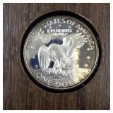 1973 Eisenhower Uncirculated Proof Dollar in Display Box