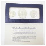 U.S. Mint Bicentennial Silver Uncirculated 3-Coin Set 1776-1976 in Original Packaging