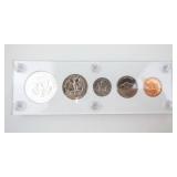 1967 US Mint 40% Silver Special Mint Coin Set in Display Case