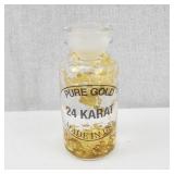 Vial of 24 Karat Pure Gold Flakes Made in USA