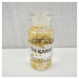 Vial of 24 Karat Gold Flakes - Weight Unknown