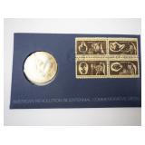 George Washington American Revolution Bicentennial Commemorative Medal with 1972 First Day Cover