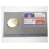 1974 ARBA Bicentennial First Day Cover with John Adams Medal