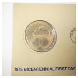 1975 Bicentennial First Day Cover with ARBA Paul Revere Medals