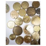 Bag of Miscellaneous Vintage Tokens, So-Called Dollars, and Wooden Nickels