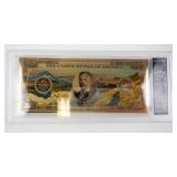 BRADFORD EXCHANGE - 24K Gold Plated $50 Commemorative Note in Display Case