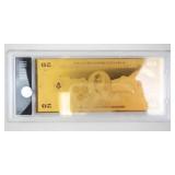 BRADFORD EXCHANGE - 24K Gold Plated $50 Commemorative Note in Display Case