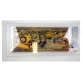 BRADFORD EXCHANGE - Hot Springs National Park 24K Gold Foil $50 Commemorative Note in Display Case