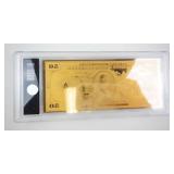BRADFORD EXCHANGE - Hot Springs National Park 24K Gold Foil $50 Commemorative Note in Display Case