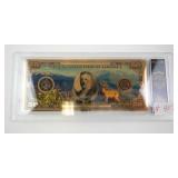 BRADFORD EXCHANGE - Olympic National Park 24K Gold $50 Commemorative Note in Display Case