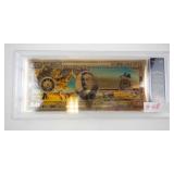 BRADFORD EXCHANGE - Gettysburg National Military Park 24K Gold-Plated $50 Commemorative Note in Display Case