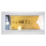BRADFORD EXCHANGE - Gettysburg National Military Park 24K Gold-Plated $50 Commemorative Note in Display Case