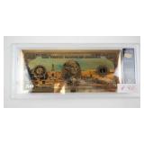 BRADFORD EXCHANGE - 24K Gold Plated Delaware State $50 Commemorative Note in Display Case