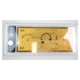 BRADFORD EXCHANGE - 24K Gold Plated Delaware State $50 Commemorative Note in Display Case