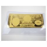 BRADFORD EXCHANGE - Abraham Lincoln Presidential Tribute 24kt Gold Note