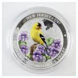 New Jersey and Pennsylvania State Bird Fine Silver Coins, 1 Troy Ounce Each